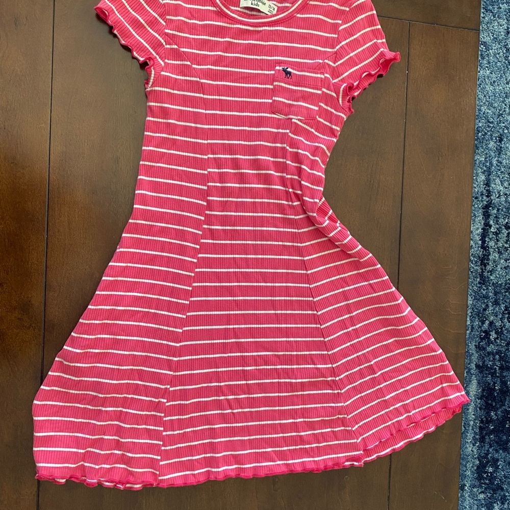 Abercrombie Kids Pink and White Striped Dress
